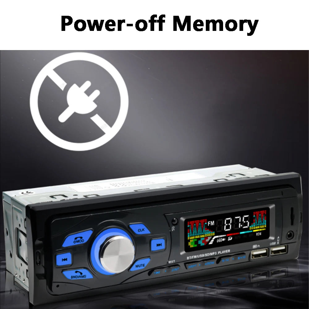 Car MP3 Player 1DIN Car Radio Stereo Audio Bluetooth AM FM SD USB Classic Stereo Audio Playe APP Remote Control 6oWx4