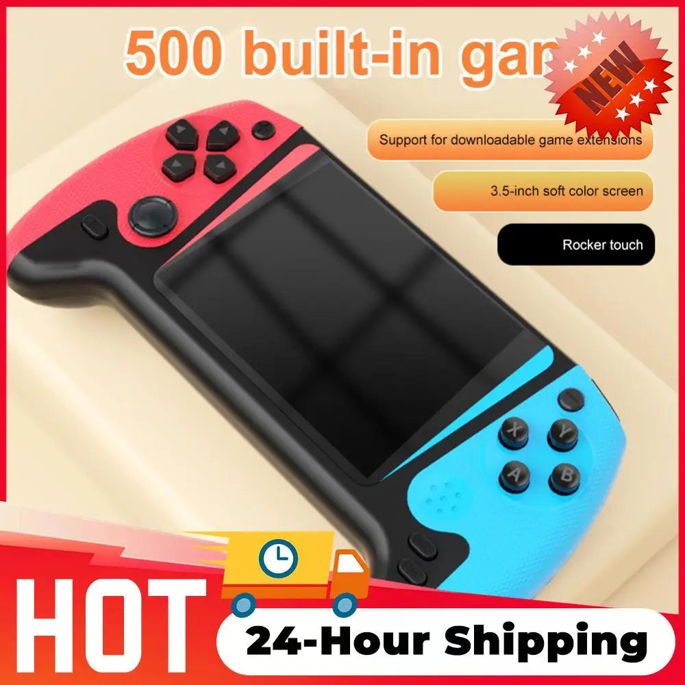 Retro Handheld Video Game Arcade Console 3.5inch LCD Screen Built-in 500 Games Portable Game Player TV Connect Nostalgic Console