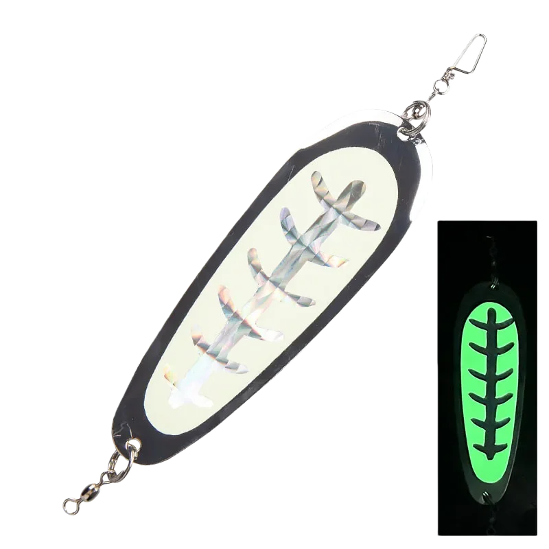 Trolling Fishing 4.5in112mm20g Diving Board Salmon Fishing Tackle Flasher Bait Lure Flasher Swim Bait Wobble Rotating Metal Tool