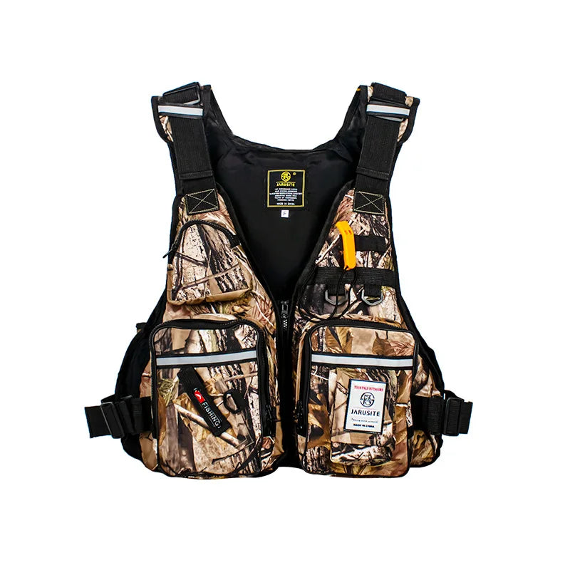 ZWICKE Professional Angling Lifejacket BuoyancyVest Multi-Pocket with Bottle Holder for Kayaking, Boating and Other Water Sports