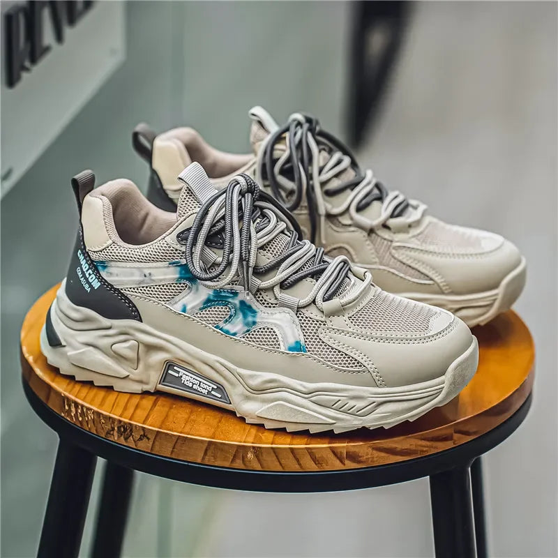 Men's motorcycle shoes for outdoor hiking, breathable, comfortable, versatile and trendy shoes