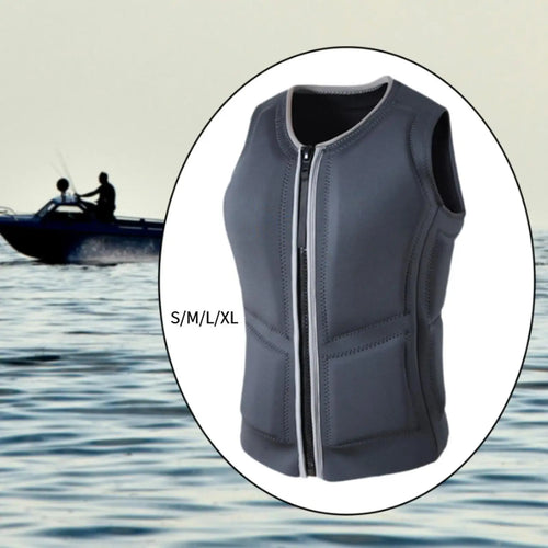 Adult Life Vest Thin Portable Summer Snorkel Vest Life Jacket Zipper Vest for Sailing Kayaking Surfing Drifting Motorboat