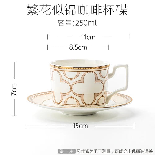 Delicate Bone China Bowl Saucer Luxury Gold-plated Dinner Plate Coffee Cup Hotel Restaurant Dinnerware Dinner Cooking Fish Plate