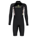 Mens 2mm Wetsuit Jumpsuit Swimwear Sleeveless Front Zipper Solid Color Bodysuit One-Piece Swimsuit for Snorkeling Surfing Diving