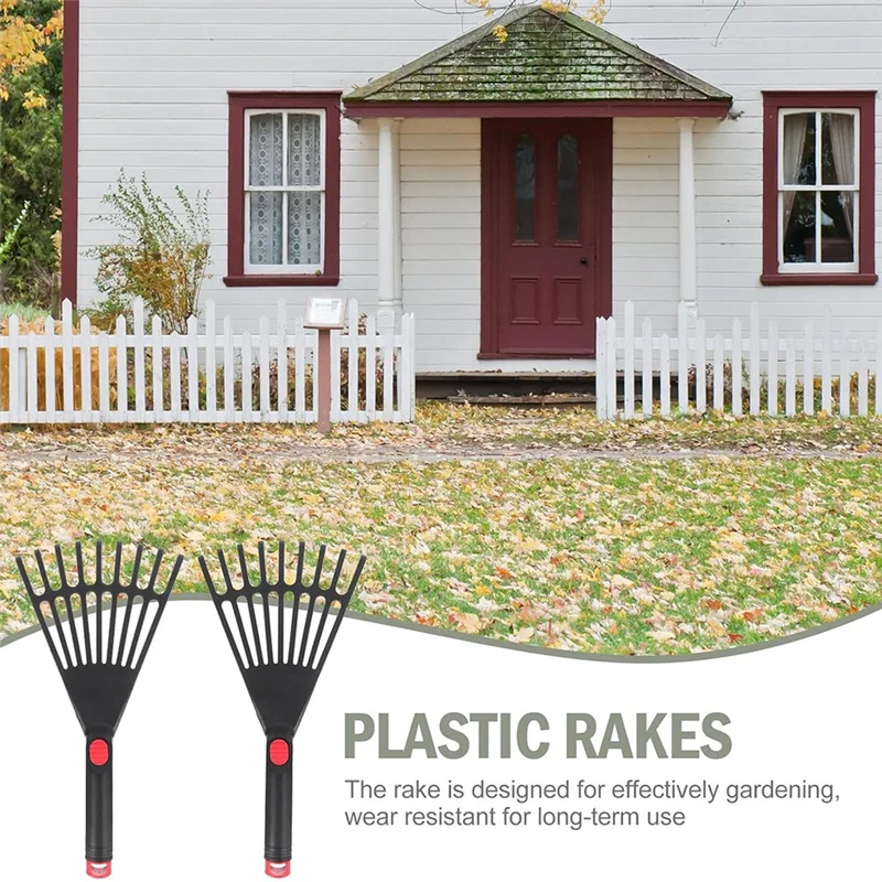 RALCA-Gardening Hand Rake Hand Tiller Small Garden Rake Forgardening Short Handle Rake Forcultivating Loosening Soil Spreading