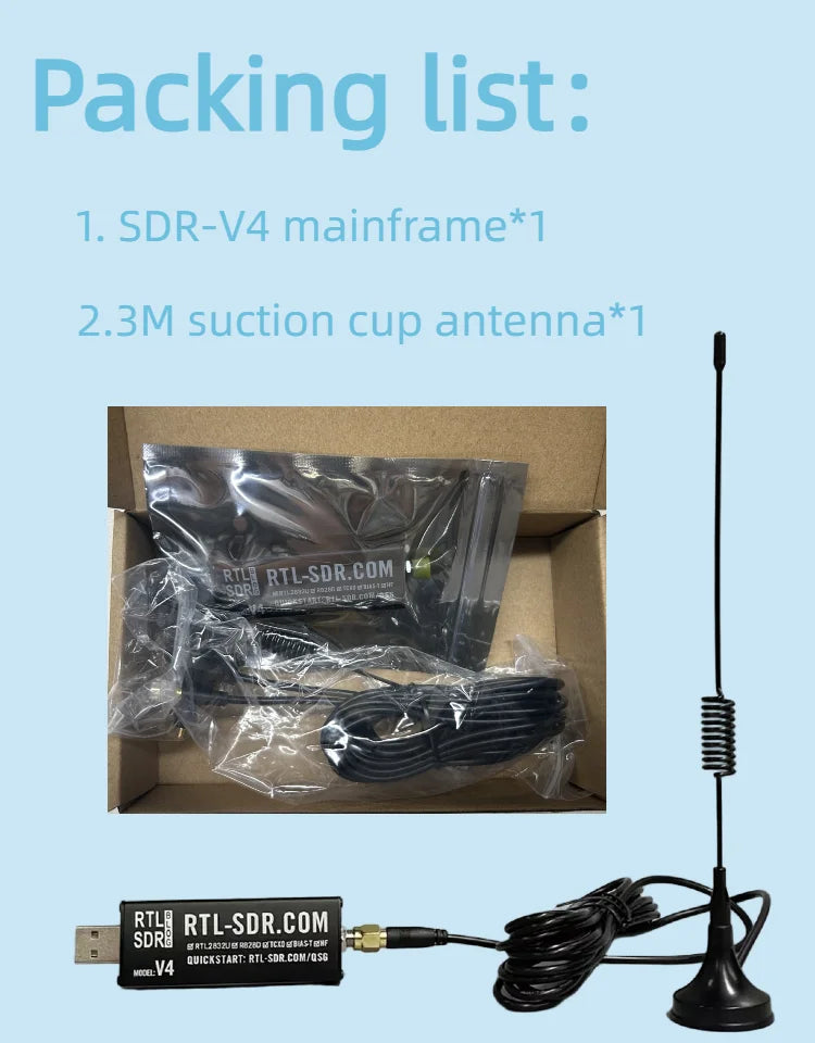 SDR V4 Software Defined Radio Receiver RTL-SDR V4 RTL2832U 1PPM TCXO HF BiasT SMA Software Defined Radio