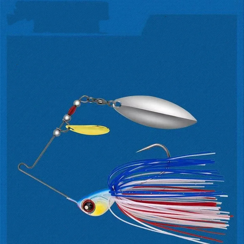 Fishing Lure Spinner Bait Noisy 15g 20g Buzzbait Metal Spin Compound Baits Rotation Spoon For Bass Spin Loard Bending