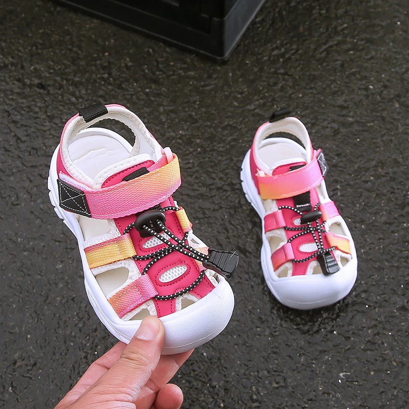 Kids Sports Sandals for Boys Girls 2025 Summer New Toddler Beach Shoes Non-slip Lightweight Versatile Chic School Outdoor Shoes
