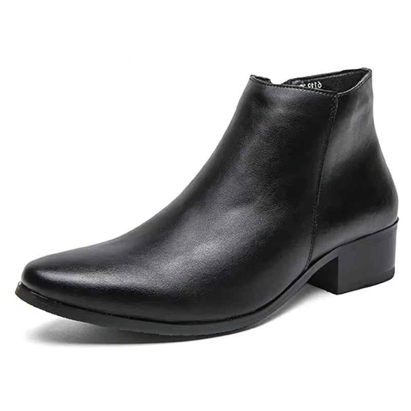Men's Shoes Chelsea Boots Causal Business Retro Ankle Boots Man Walking Shoes Pu Leather Shoes Waterproof Classic Loafers Men