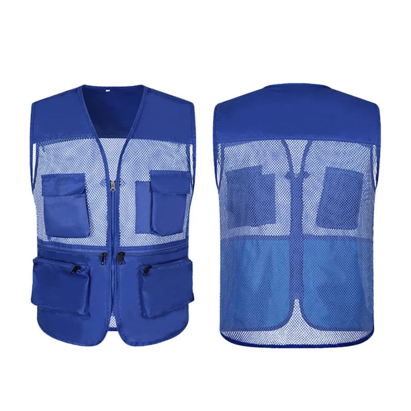 Outdoor Fishing Vest Fish Vest Quick Dry Hunting Vest Fishing Travel Vest Breathable L-3XL Multi-Pocket Mesh Jackets
