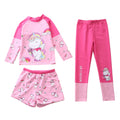 Kids Swimsuit for Girls Unicorn Long Sleeve Children's Swimwear + Surf Pants + Swimming Trunks Rash Guard Bathing Suit Child