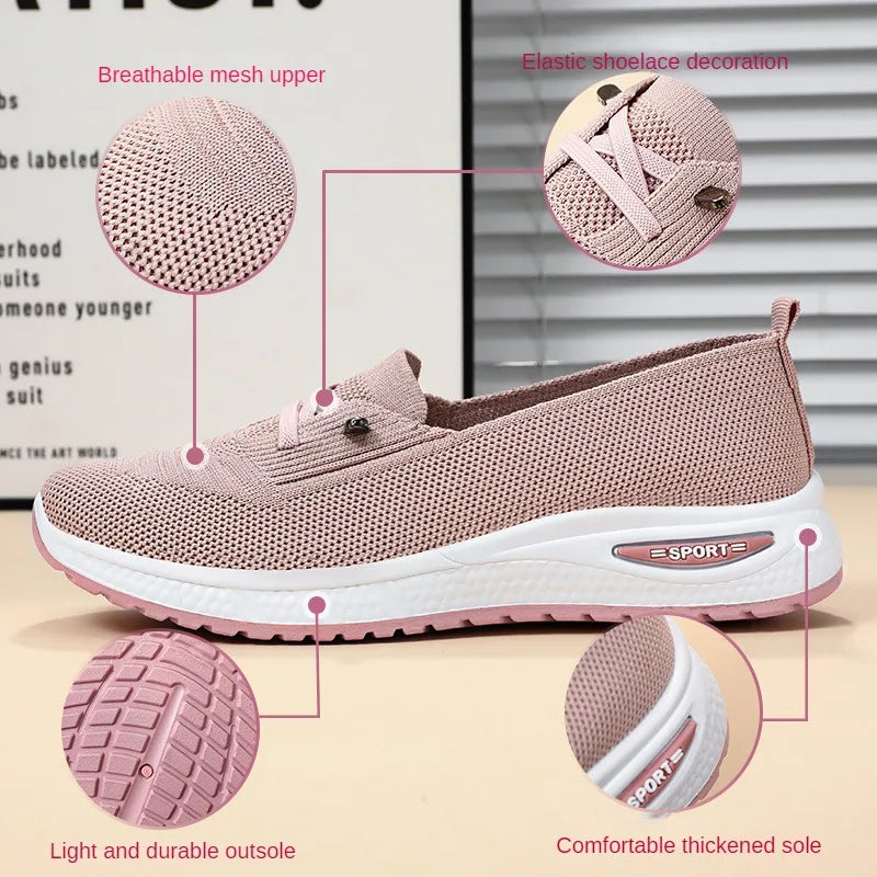 Women's Shoes 2026 Casual Sneakers Breathable Mesh Chunky Sole Affordable Free Shipping