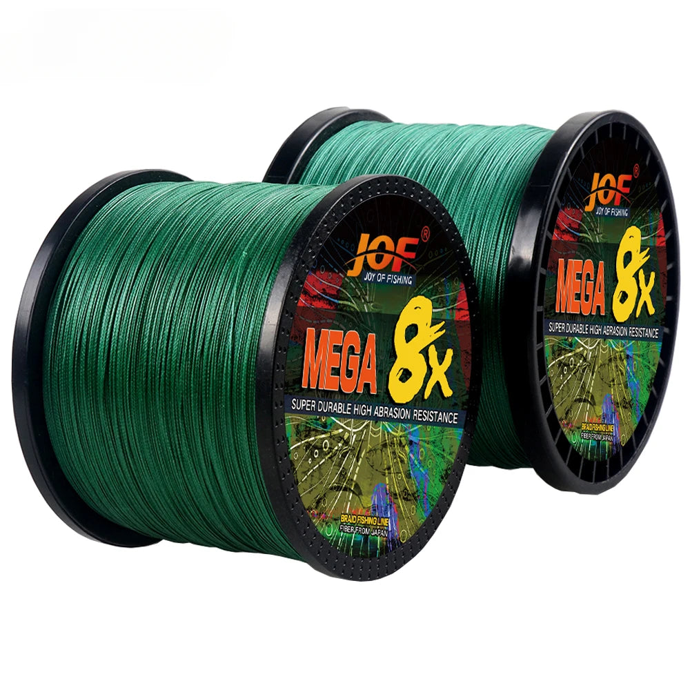 JOF Lure Braided Fishing Line 8 Strands 300M 500M Multifilament Fly PE Wire 18LB-78LB Strong Cord for Sea Bass Carp Accessories