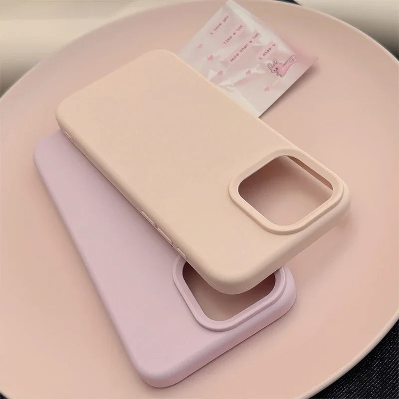 Dopamine-Inspired Silicone Solid Color Simple Fashion Phone Case for iPhone 17 Pro 16 Plus 16 Pro Max 15 14 13 12 11 Back Cover