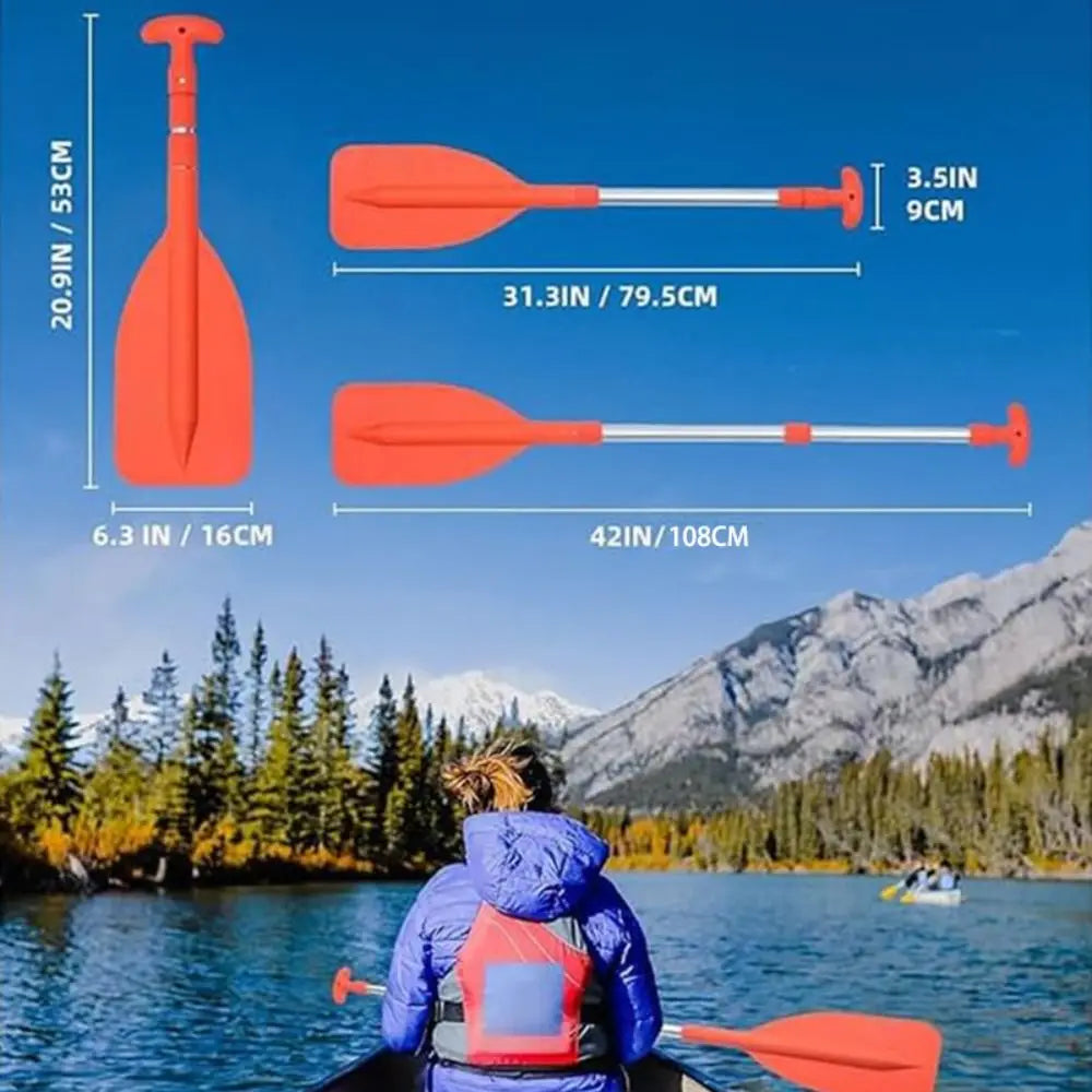 Telescoping Emergency Boat Paddle Aluminum Shaft Lightweight Boat Oars Adjustable Length Canoe Kayak Paddles