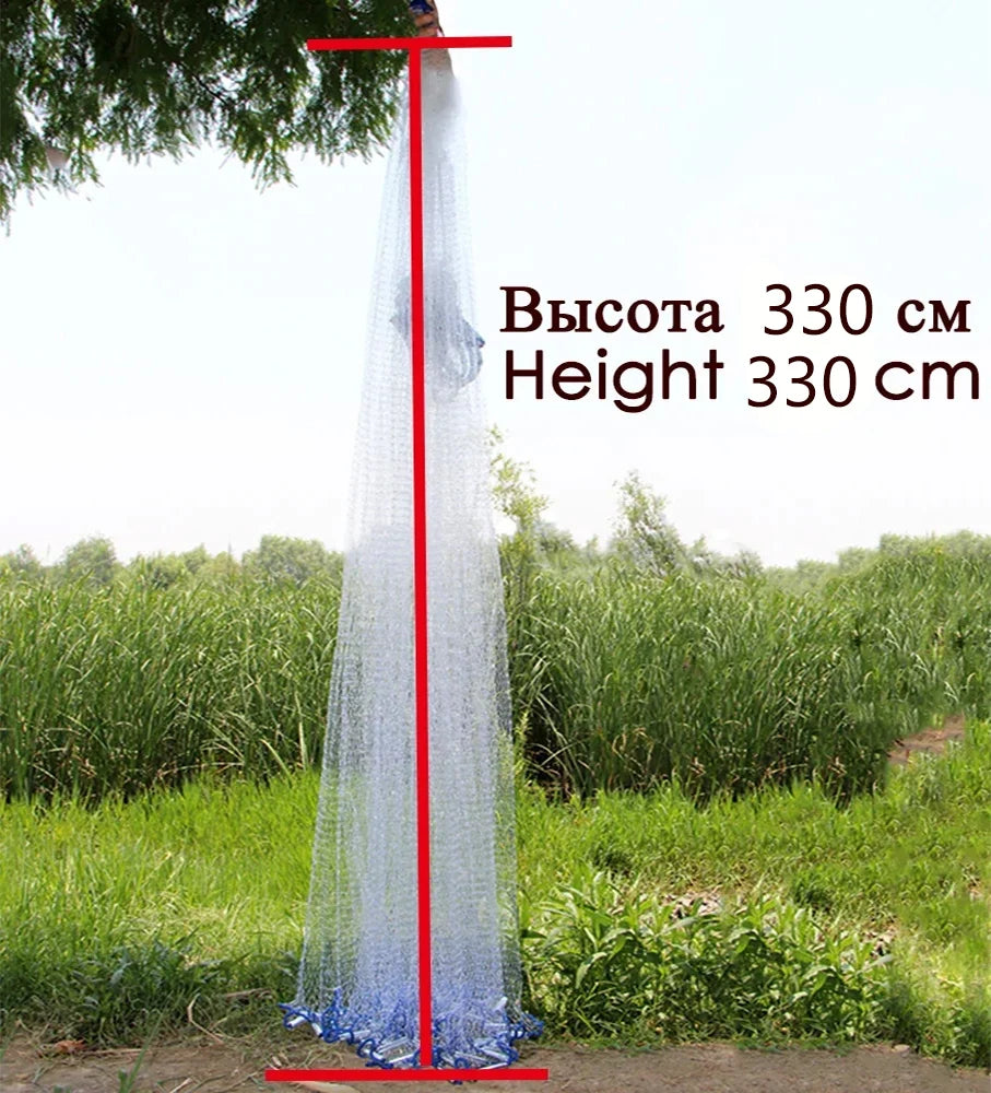 Lawaia Fishing Net Multifilament/Monofilament Line Cast Net Catch Fish Throw Network Steel Sinker Outdoor Hand Net Fish Trap