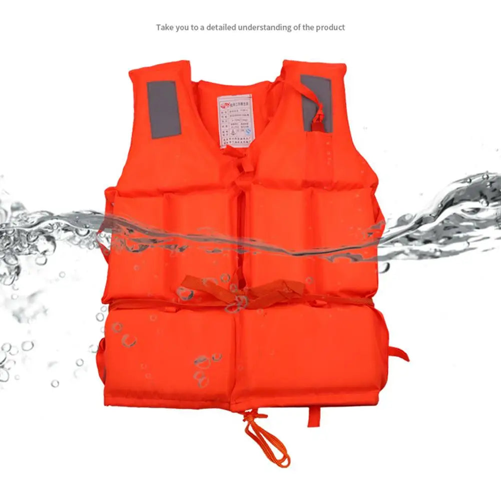 Life Jacket Orange Useful Adult Childen Foam Flotation Swimming Life Jacket Vest Boats Fishing Vest Swimming Drifting Vest