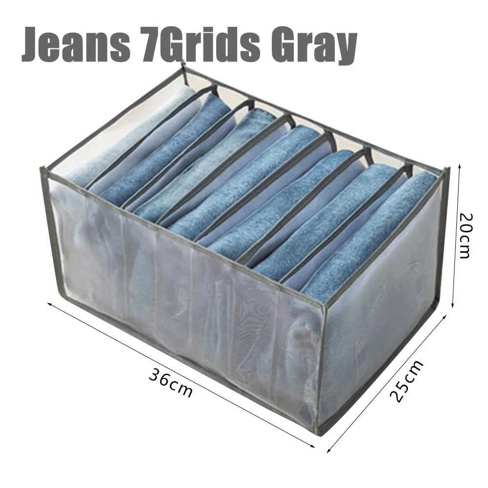 Clothing Storage Organizer Box Cabinets Drawer Jeans Organizer Underwear Pants T-Shirt Socks Storage Box Save Wardrobe Space