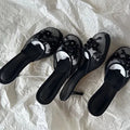 2026 Summer Spring Women Slippers for Woman Mesh Flower High Heeled Shoes Sexy Ladies Slip-On Non-Slip Round Toe Wedding Sandals