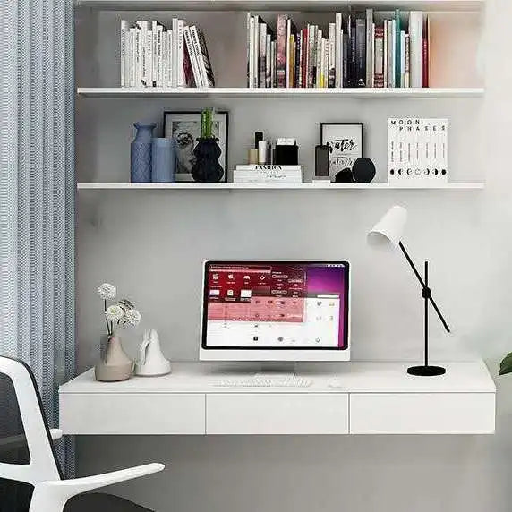 Hanging Vanity, Wall Mounted Vanity, Bedroom Wall Mounted Desk, Unpainted Density Board Material, Suitable for Bedroom Use