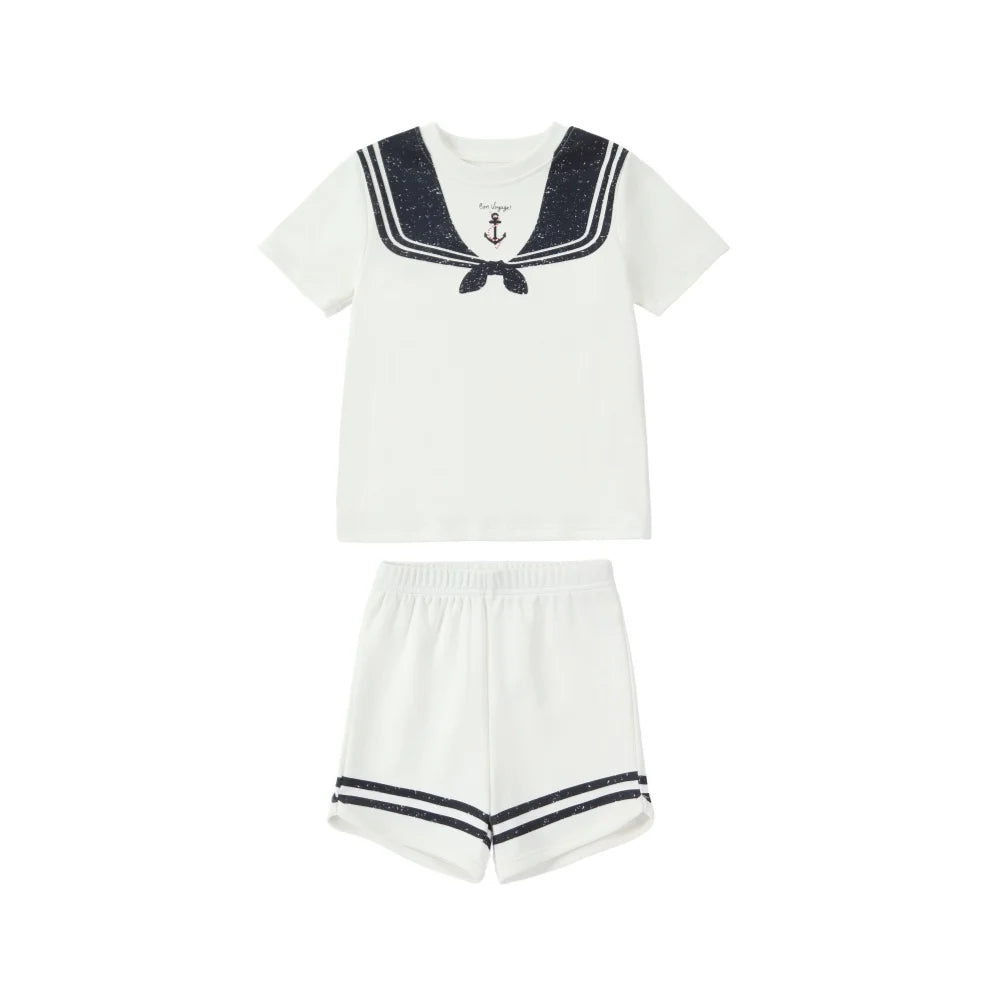 AP SS26 Nautical jersey cotton collection summer boys girls fashion casual clothing dress set shirt