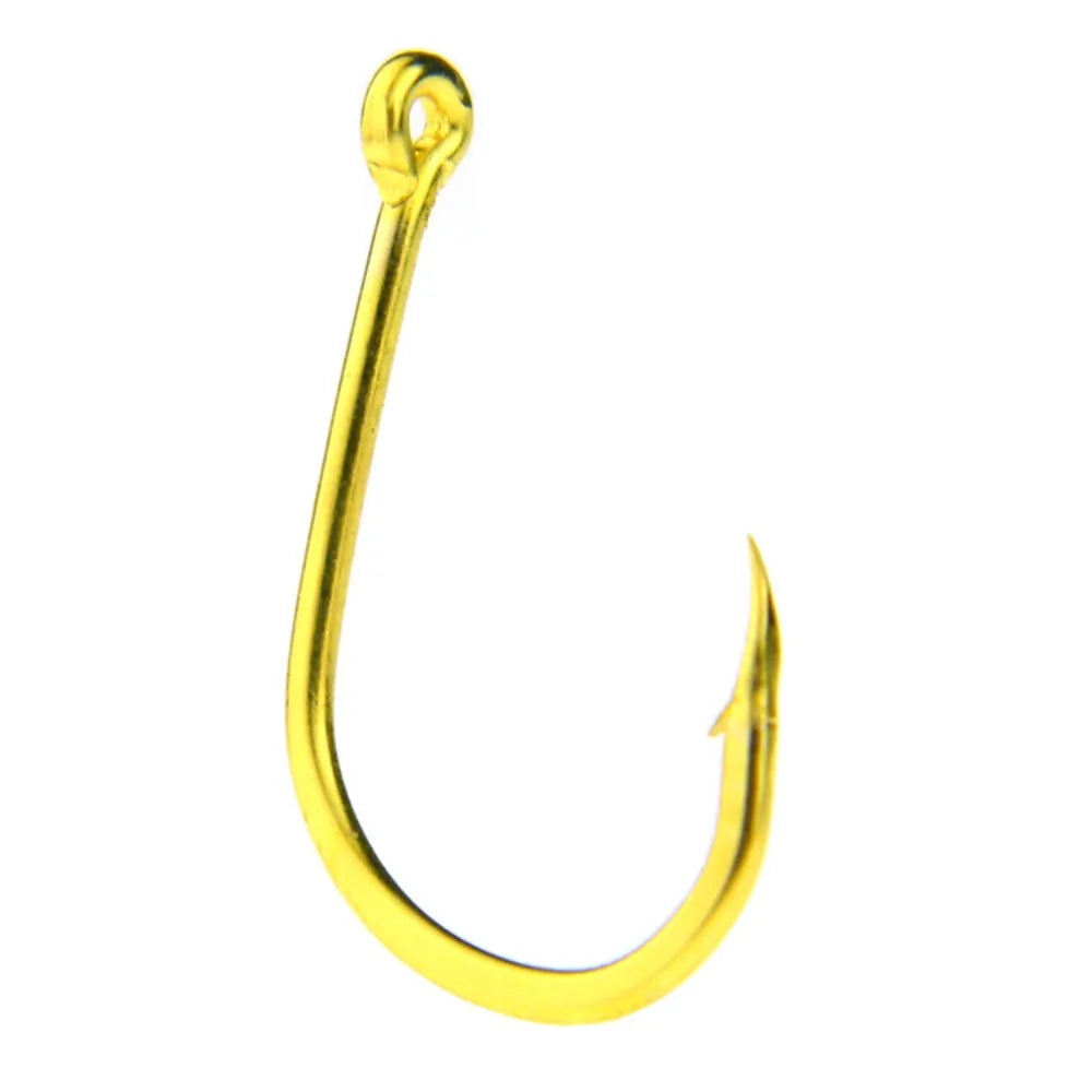 100PCS #3-#12 Fishhook Barbed Hooks Silver Black Gold High Carbon Steel Freshwater Fishing Hooks Sharp Jigging Carp Fishhooks