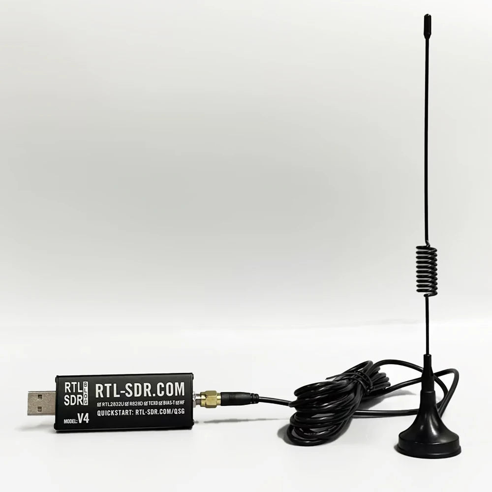 SDR V4 Software Defined Radio Receiver HTOOL RTL-SDR V4 RTL2832U 1PPM TCXO HF BiasT SMA Software Defined Radio + Antenna