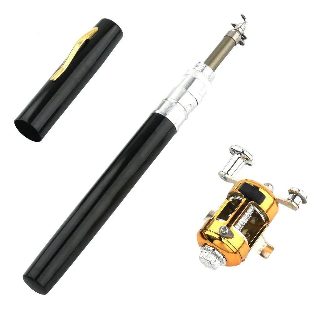 Fishing Supplies Portable Pen Style Fishing Rod Hard Spinning Mini Fishing Pole Ultra Short 1m Fishing Hand Pole River Pond