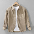 Light Feel Ice Silk High Density Embroidery Bubble Cloth Summer Men's Thin Shirt Style Flip Collar Jacket Sun Protection Clot...