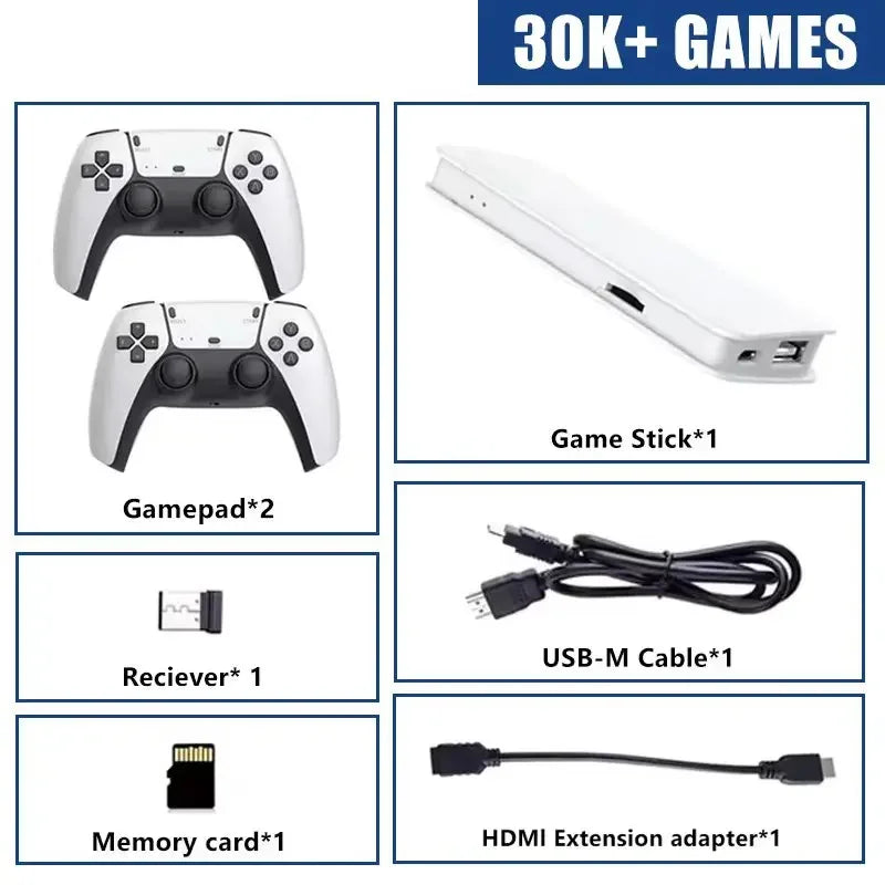M15Video Game Console 4KHD TV Game Stick Wireless Controller Game pad Retro Handheld Game 64GConsole 20000+Game 2026New Hot Sale