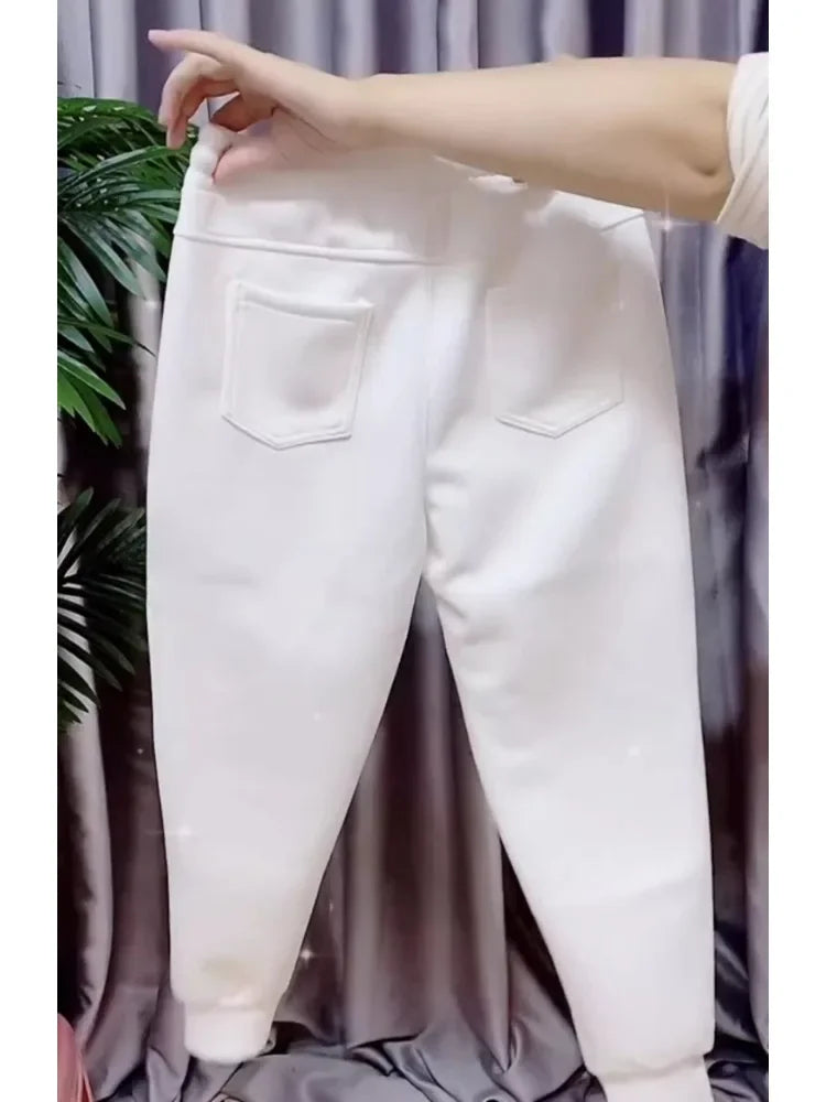 Casual Sweatpants 2025 Spring Autumn Loose Zipper Hallen Pants High Waist All-Match Slimming Fashion Y2k Sports Trousers Women