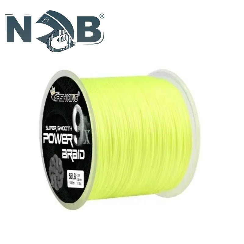 NGB 100M 9 Strands Multifilament Braided Fishing Line 20-100LB Multicolor PE Line Fly Fishing Cord