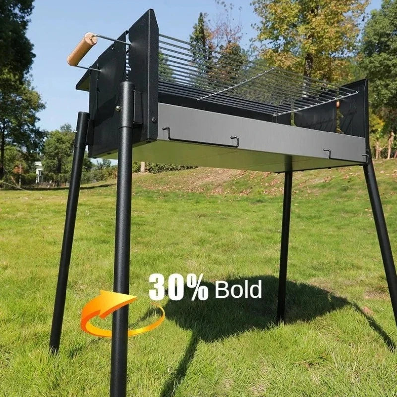 Household BBQ Grill, Outdoor Smokeless Charcoal Barbecue Oven, Portable Courtyard BBQ Tools
