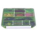 240PCS Fishing Lures Kit with T Tail Fishing Lure Fishing Lure Eye Tackle Accessories with Fishing Swivels Jig Hooks Tackle Box