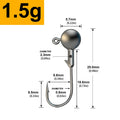 MrLurion 30pcs 1g 2g 3g 5g 10g 14g 18g 22g 25g 28g Fishing jigging head hook ,round head rigs fishhook for soft worm crank lures