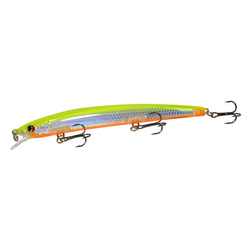 Factory Wholesale Bionic Fishing Lure Minnow 13.5cm 15g Topwater Floating 3D Eyes Hard Baits Wobbler Sea Bass Accessory