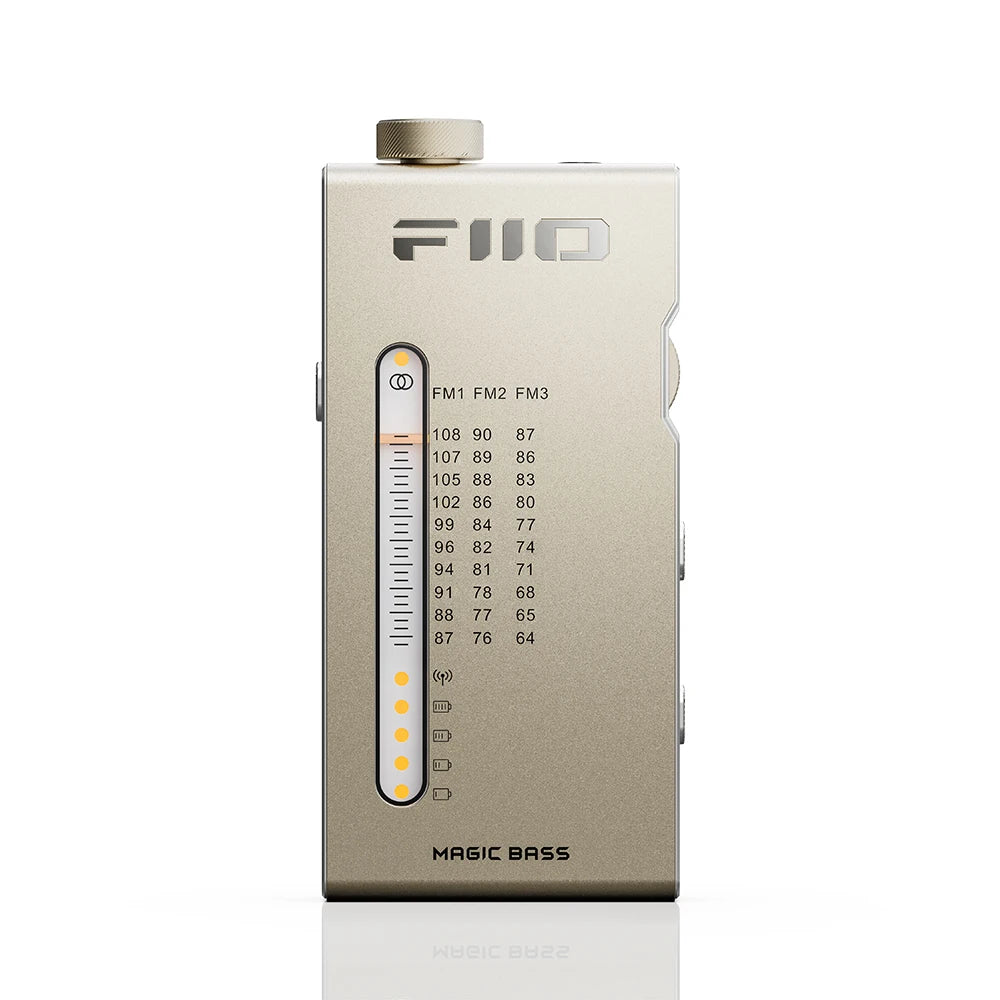 FiiO RR11 Portable HiFi FM Stereo Radio Receiver with analog PVR tuning, BASS+3D sound effects, 64MHz-108MHz