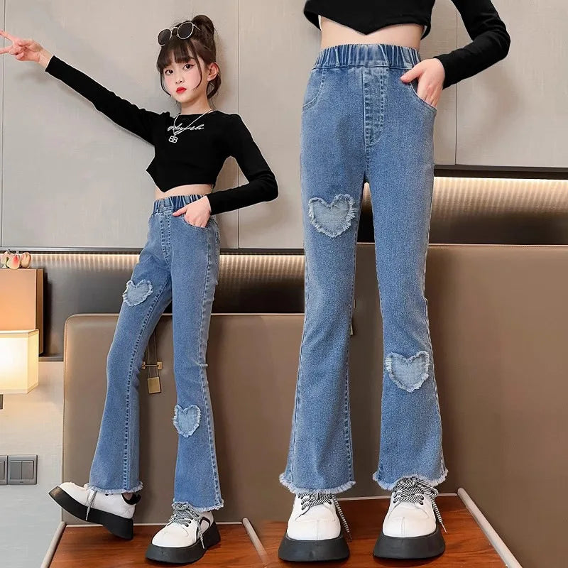 Kids Clothes Baby Girls Pants Sweatpants Children's Clothing Denim jeans Autumn Streetwear Spring Casual Kids Pants