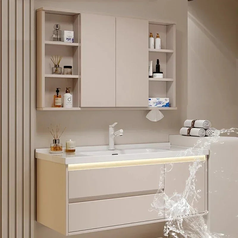 Mirrors Storage Muebles Para El Hogar Maderaa Home Furniture Ceramics Toilet Cabinets Washbasin Vintage Vanity Light Cabinets