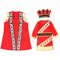 Kids Clothing Set Red Poker Pattern Halloween Dress Up Boy's King of Hearts Costume