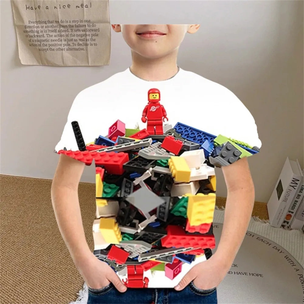 Kids Clothes Colored Particles T-Shirt Boy Girls Children Clothing for Boys Child Top Summer Short Sleeve Casual T-Shirt 7 to 10