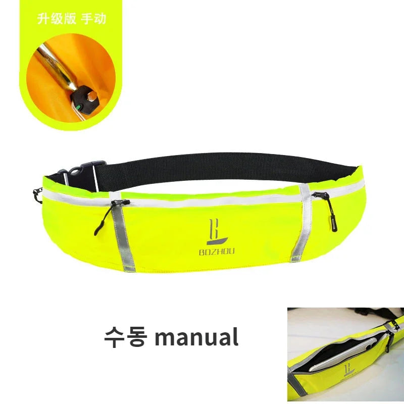 Fishing Life Jacket Manual Waist Belt Automatic Inflatable Buoyancy Portable Professional Fishing Adult Vest