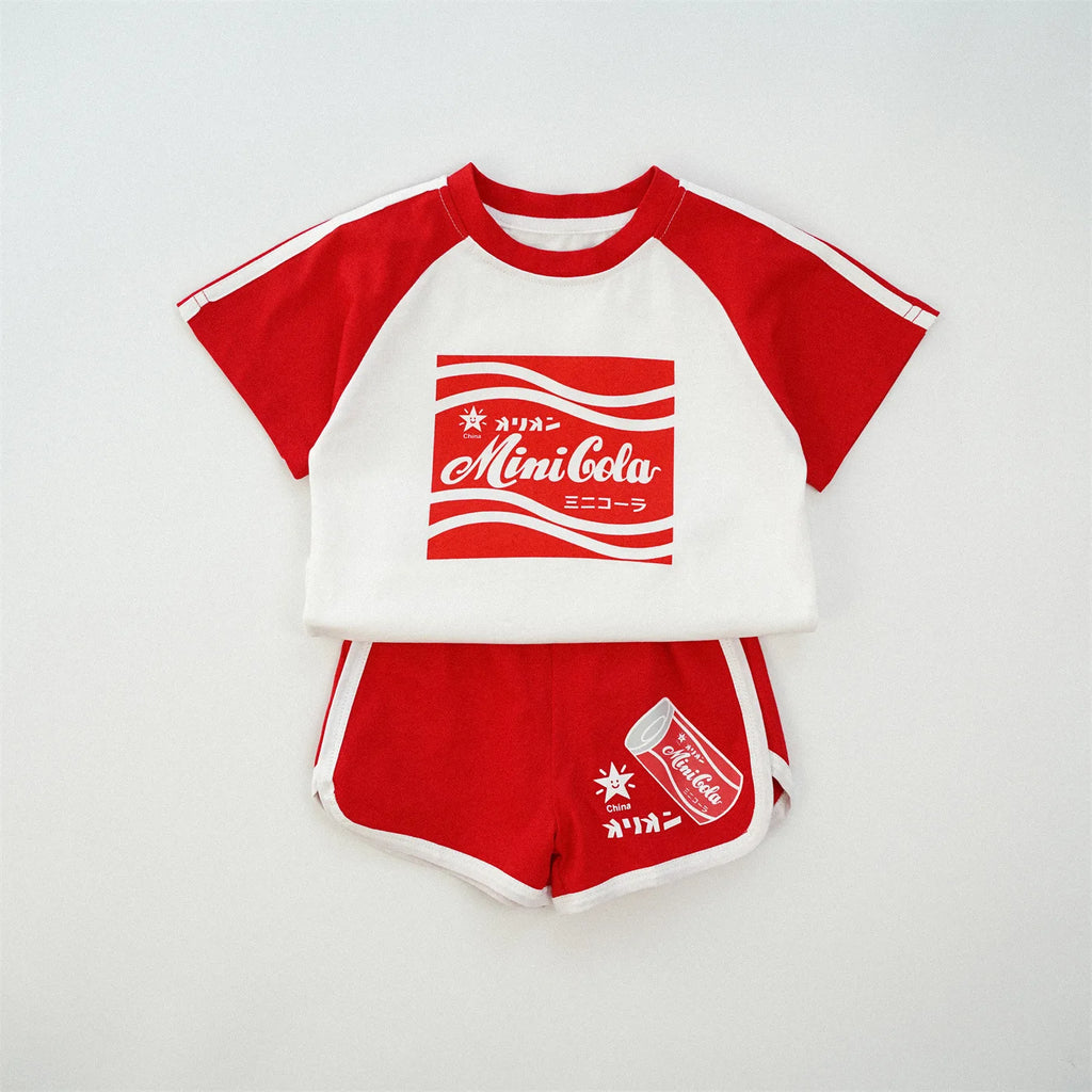 2026  Kids Summer Clothes Set Cartoon Toddler Cartoon T-Shirt + Shorts Baby Boy Girl Matching Outfits Comfortable Preschool Wear
