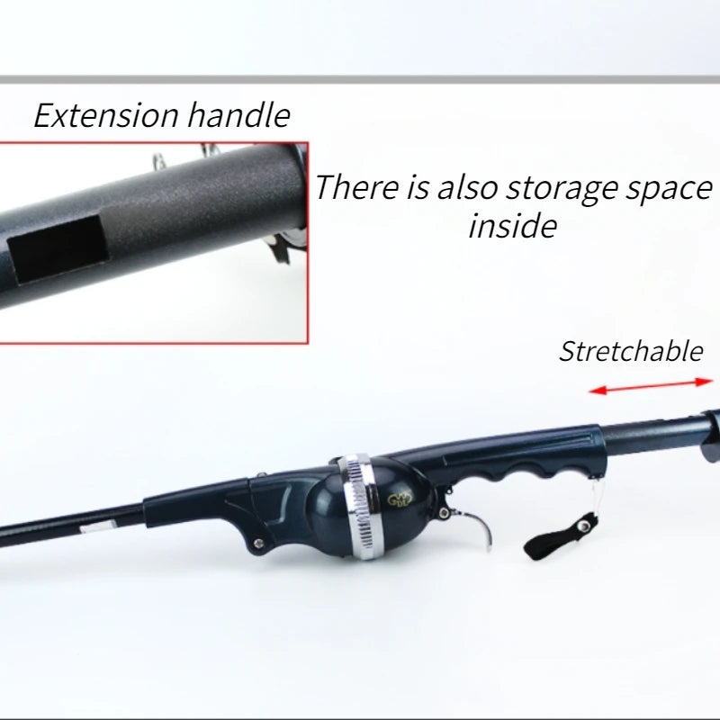 1PC Fishing Rods Foldable Fishing Rod One Body Hidden Wheel with Its Own Fishing Line Portable Pocket Throwing Rod Lure Supplies