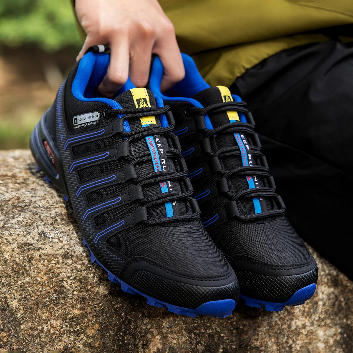 Men's Hiking Shoes,Rubber Soles, Non-Slip And Wear-Resistant All-Terrain Hiking Sports Shoes, Camping And Hunting Training Shoes