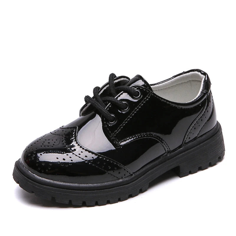 EOFK Boy Girl Derby Comfort Oxfords Dress Leather Shoes Spring Autumn Children School Uniform Classic Perfomance Loafers