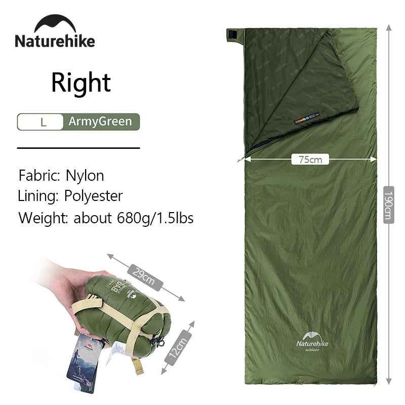 Naturehike 2026 New Camping Sleeping Bag Waterproof Ultralight 3 Season Sleeping Quilt Splicing Travel Large Sleeping Bags