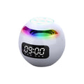 Clock Colorful Night Lights Bluetooth Speaker Mini Portable Home Bluetooth Speaker With LED Display TF Card MP3 USB Charging