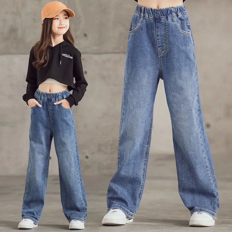 Kids Clothes Baby Girls Pants Sweatpants Children's Clothing Denim jeans Autumn Streetwear Spring Casual Kids Pants