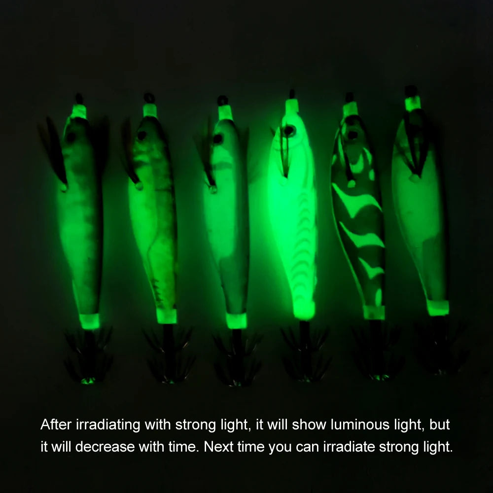 14pc Fishing Lures Kit Horizontal Squid Jig Bait Artificial Luminous Webfoot Octopus Egi Lure Wobbler Cuttlefish Hook Sea Tackle